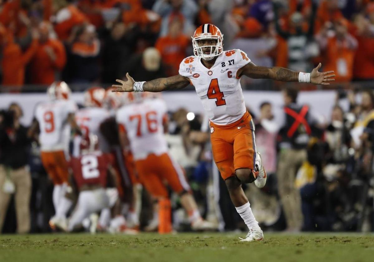 Nick Saban wasn’t short on praise for the Tigers and quarterback DeShaun Watson, respectfully saying “... they were the best team we played against with the best quarterback.”