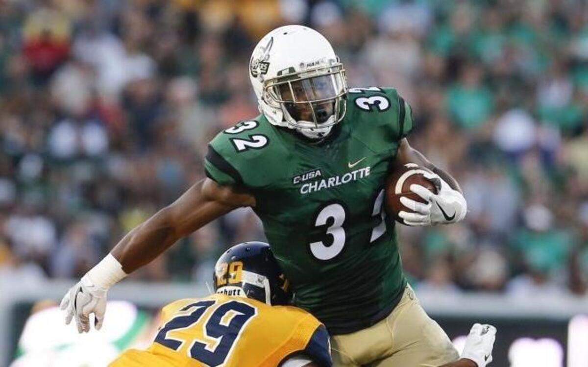 Charlotte 49ers running back Benny Lemay (32) is shown here against N.C. A&T last Saturday, when he rushed for a career-high 156 yards.