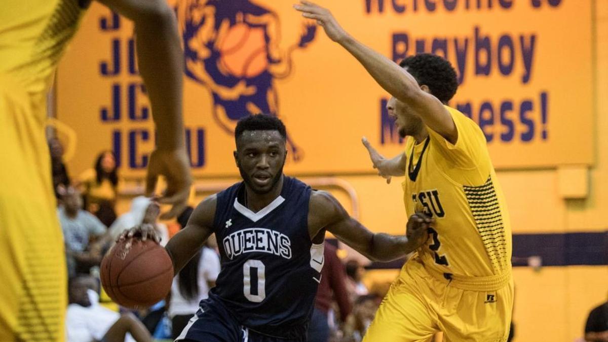 Queens guard Ike Agusi had 14 points and five assists in leading the Royals to a 74-61 win over Johnson C. Smith in the finale of the Tip-Off Classic Saturday night at Brayboy Gym.