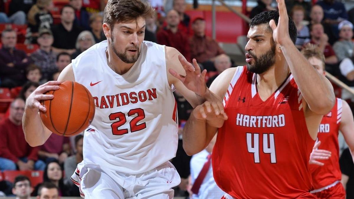 Davidson junior Will Magarity (left), a 6-foot-11 forward, is averaging 9.2 points and 6.1 rebounds. Sunday at Saint Louis, he had 17 points and nine rebounds in the Wildcats’ 77-66 Atlantic 10 win. Davidson will play host to Fordham Wednesday night.