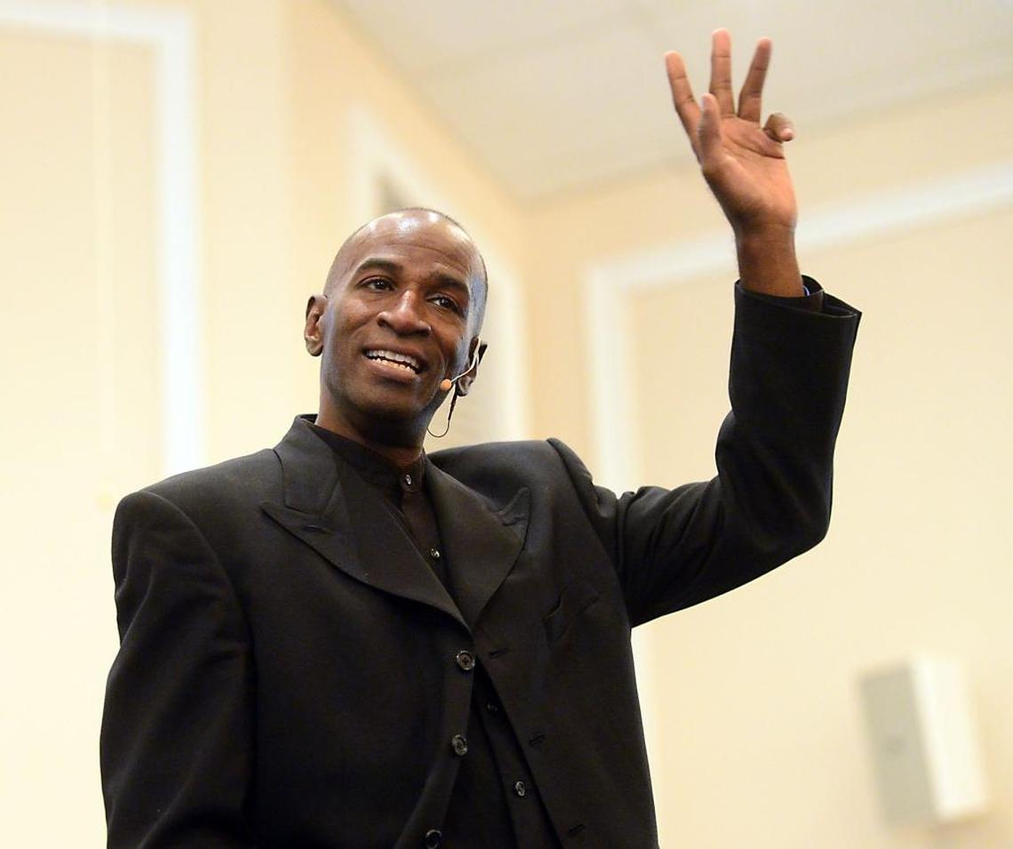 Henry Williams is shown here during a sermon at New Zion Missionary Baptist Church in October 2014.