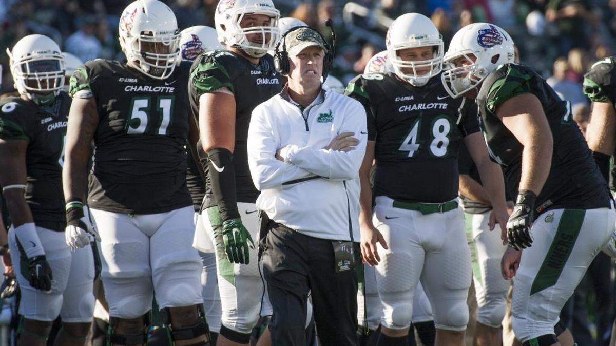 Charlotte head coach Brad Lambert and the 49ers will start the 2016 season at Louisville against the ACC’s Cardinals.
