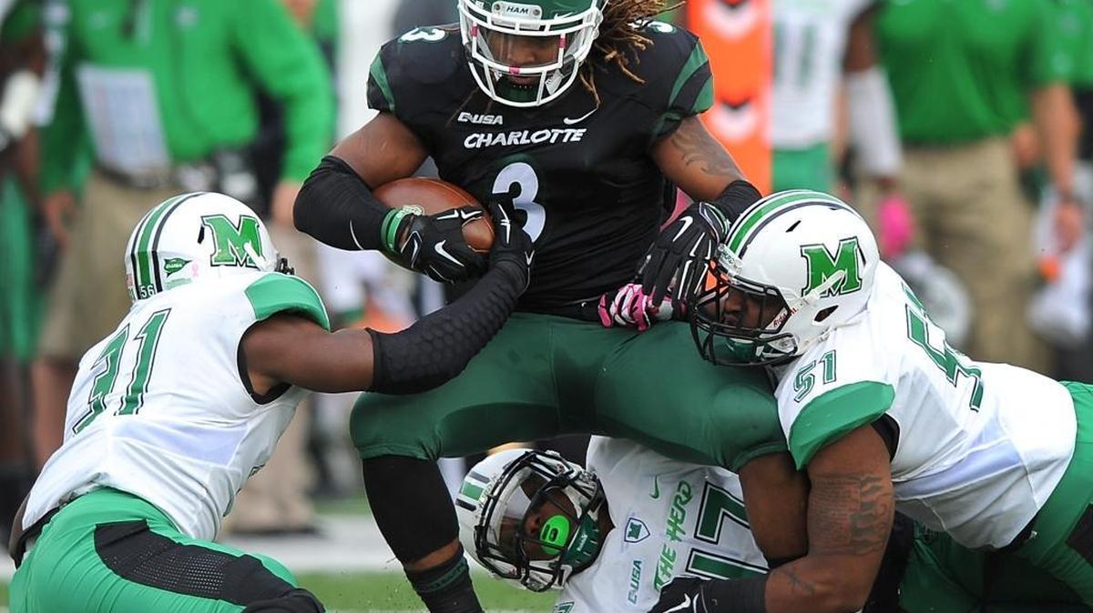 Charlotte 49ers junior running back Kalif Phillips is 11th in the nation among active Football Bowl Subdivision players with 3,103 career rushing yards.