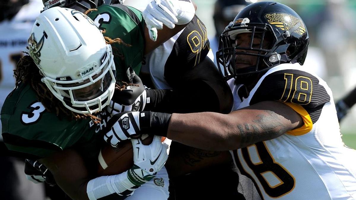Charlotte 49ers running back Kalif Phillips (3) is easily Charlotte’s leading yard-producer this season, but he and the 49ers could face their toughest test of the season against a Marshall defense that does a good job of stopping the run.