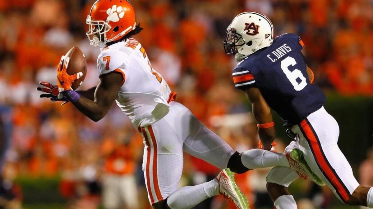 Clemson wide receiver Mike Williams (7) had nine catches for a career-high 174 yards Saturday versus Auburn.