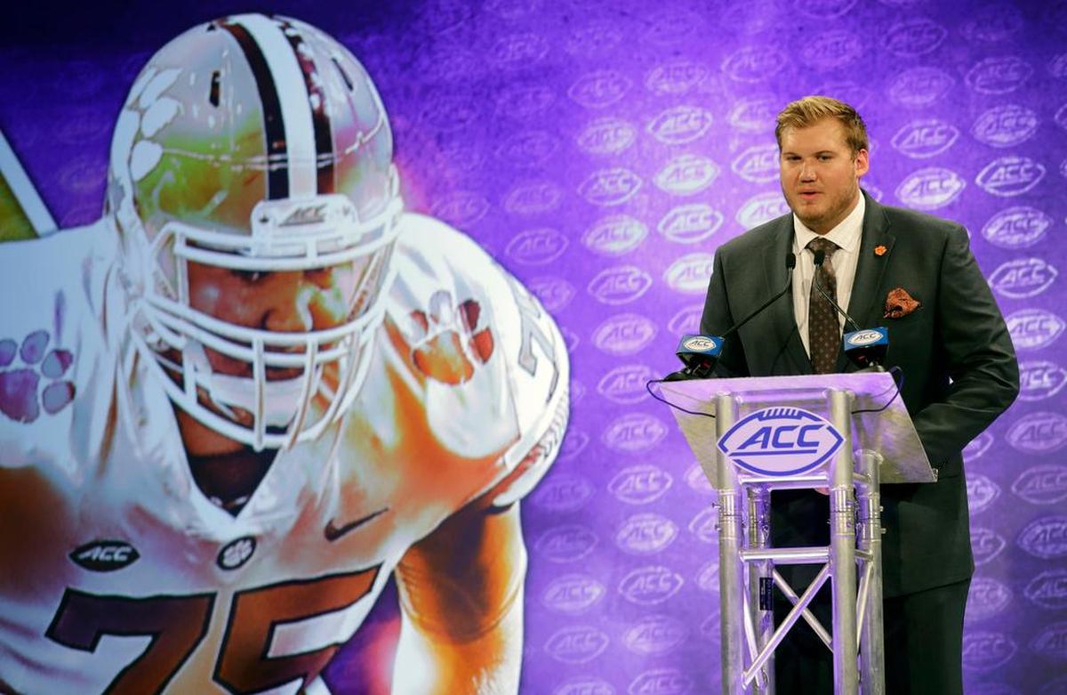 Left tackle Mitch Hyatt has been an All-ACC selection each of the last three seasons. But he chose to return to Clemson as a senior, partially because he has “unfinished business” after the team’s College Football Playoff semifinal loss to Alabama in January.