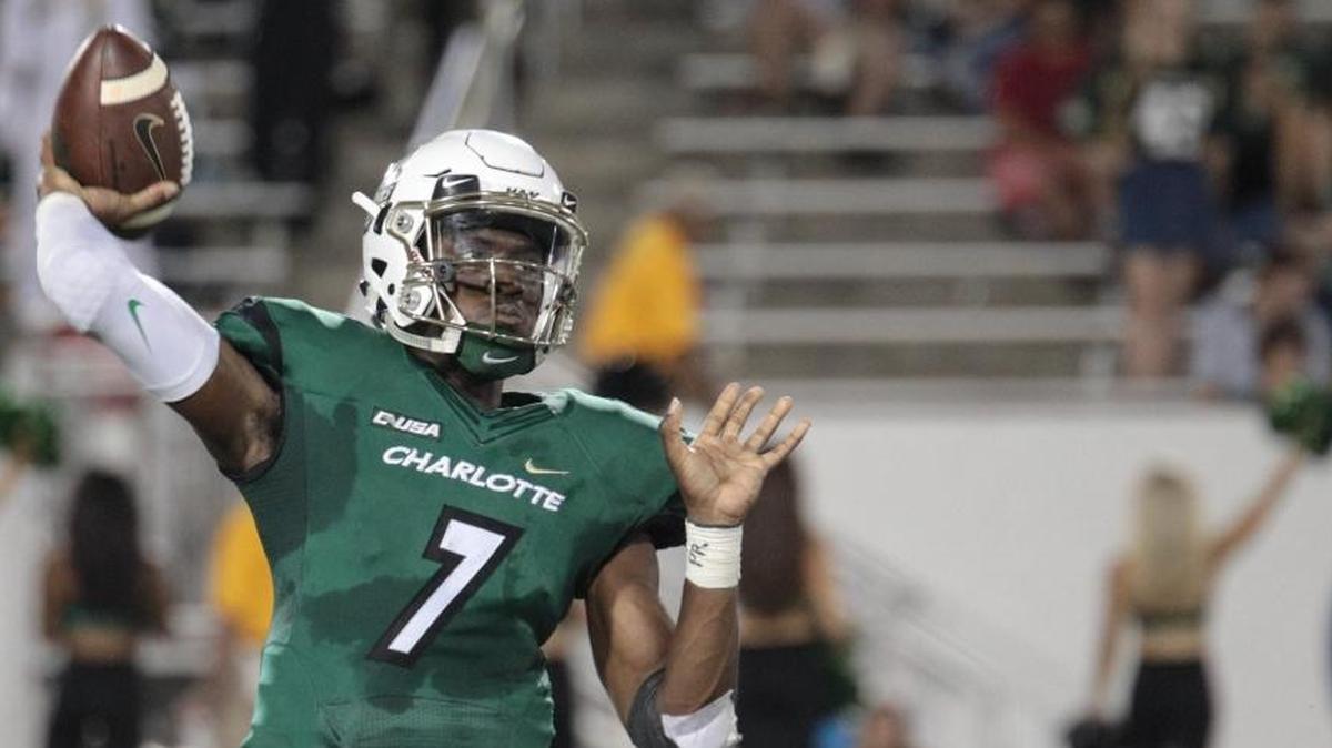 Charlotte 49ers quarterback Hasaan Klugh threw for 1,529 yards and 10 touchdowns in 2017.