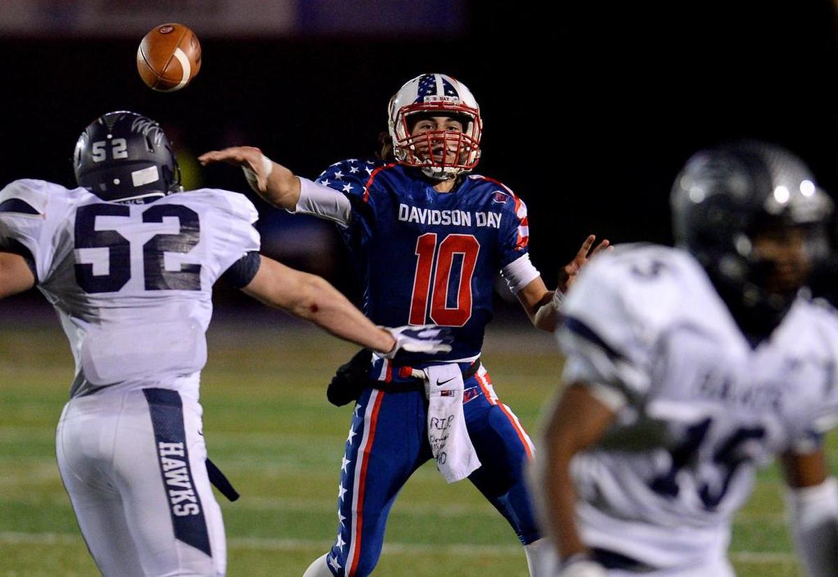 Former Davidson Day quarterback Sam Hartman once passed for 568 yards in a high school game while playing for the Patriots. Thursday night, he’ll make his college debut as freshman for Wake Forest, which opens its season at Tulane.