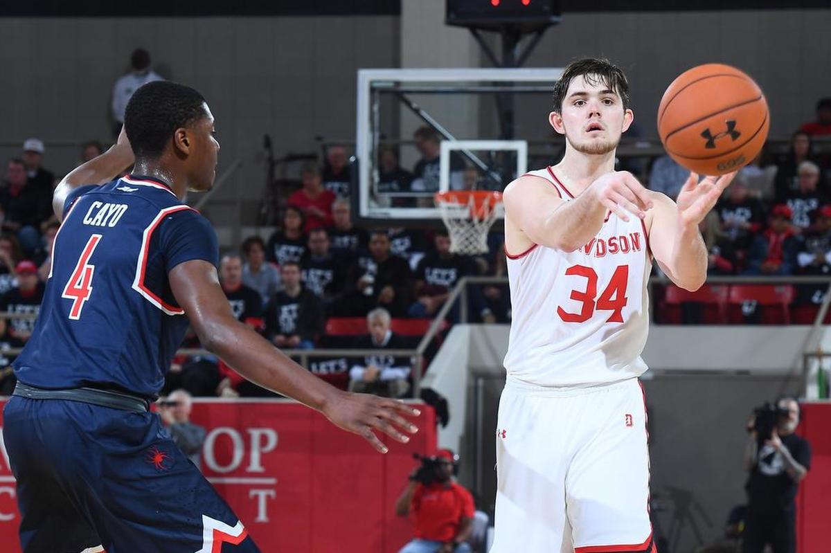 Davidson freshman Luke Frampton is known more for his shooting, but he’s improving as a passer.