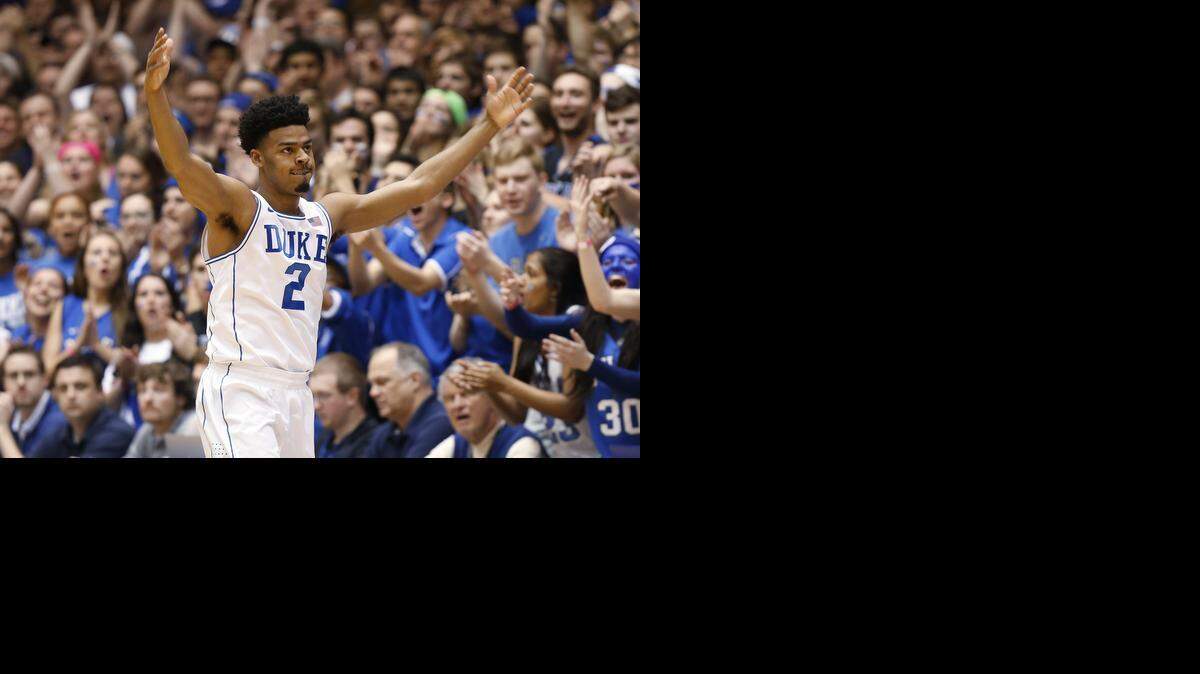
Duke's Quinn Cook reacts during the first half of Duke's game against Wake Forest on March 4 in Durham.

