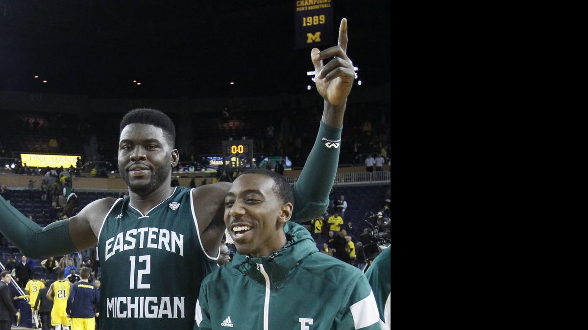 
Olalekan Ajayi, a 6-11 center from Nigeria, averaged 1.5 points and 3.7 rebounds for Eastern Michigan last season.


