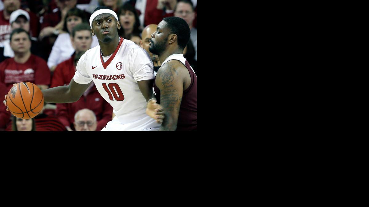 
Arkansas coach Mike Anderson calls Bobby Portis the “face of the program.” Portis leads the Razorbacks in scoring (17.7), rebounds (8.8), blocks (1.5) and field-goal percentage (56.3). If Arkansas beats Wofford on Thursday and North Carolina beats Harvard, the Tar Heels will face Portis on Saturday in Jacksonville, Fla.
