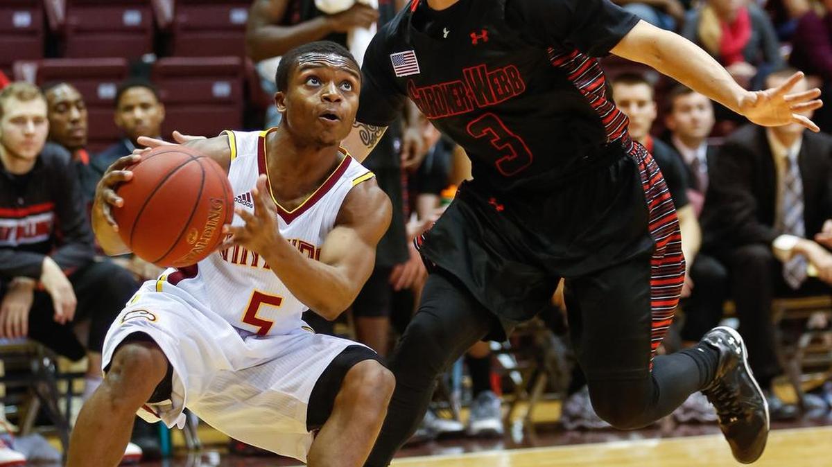 Winthrop guard Keon Johnson (5) made the Big South’s all-freshman team last season and is the Eagles’ leading returning scorer (11.5 per game).