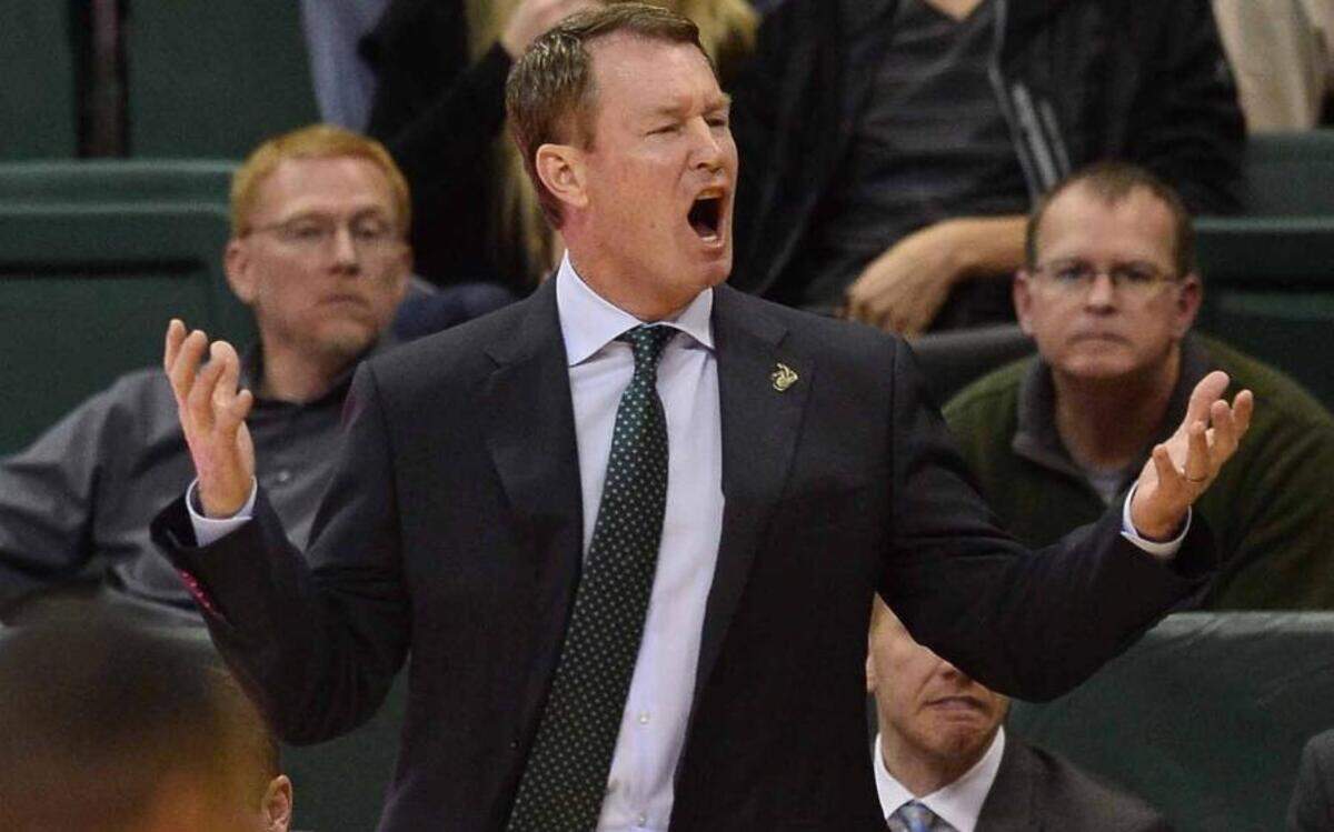 Charlotte 49ers head basketball coach Mark Price reacts to a call from the sidelines during Thursday night's game.