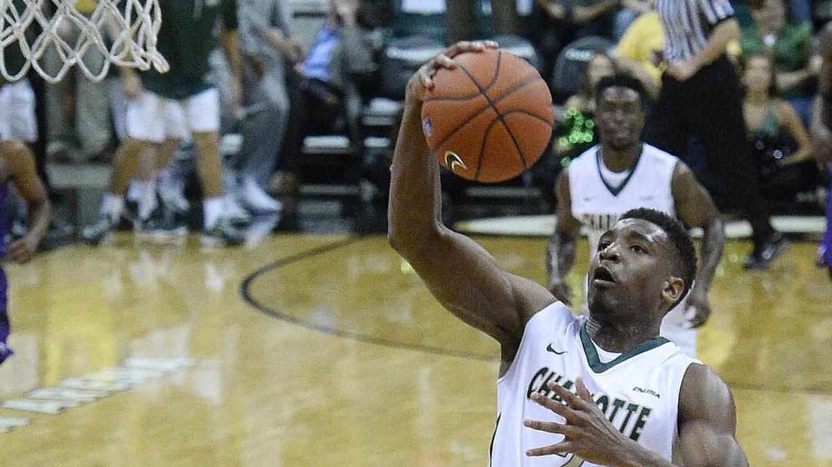 Charlotte 49ers guard Andrien White makes a layup during a game earlier this month.