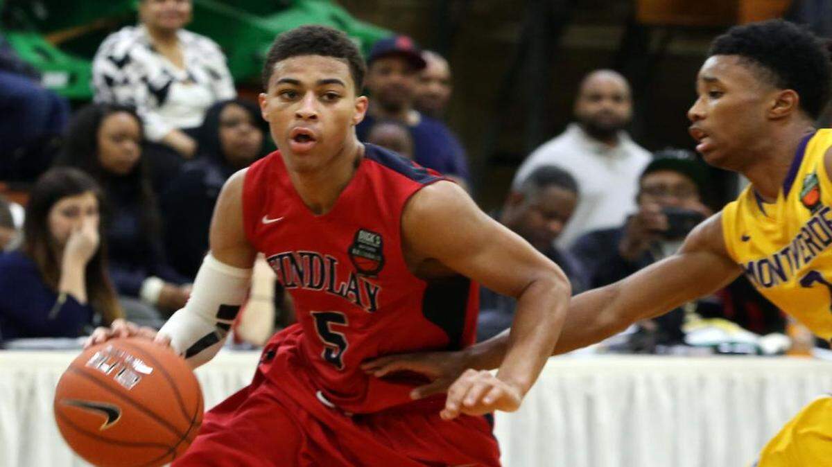 
Findlay Prep's Derryck Thornton Jr.  in action against Montverde Academy in the DICK'S Sporting Goods High School National Basketball Tournament on Friday, April 3, 2015 in Queens, NY. 
