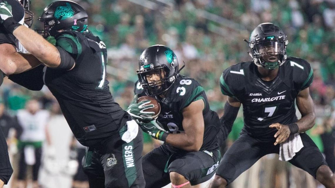 Aaron McAllister, filling in for tailback Benny LeMay, rushed for 157 yards and two touchdowns, one a school-record 89-yarder in the second quarter, at Western Kentucky on Saturday. The 49ers lost, 45-14, the program’s 10th straight defeat over two seasons.