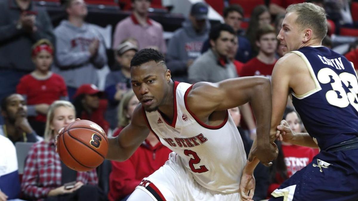 N.C. State's Torin Dorn (left) leads the Wolfpack in scoring, averaging 18.7 points. Dorn and the Wolfpack will play host to Presbyterian Thursday night.