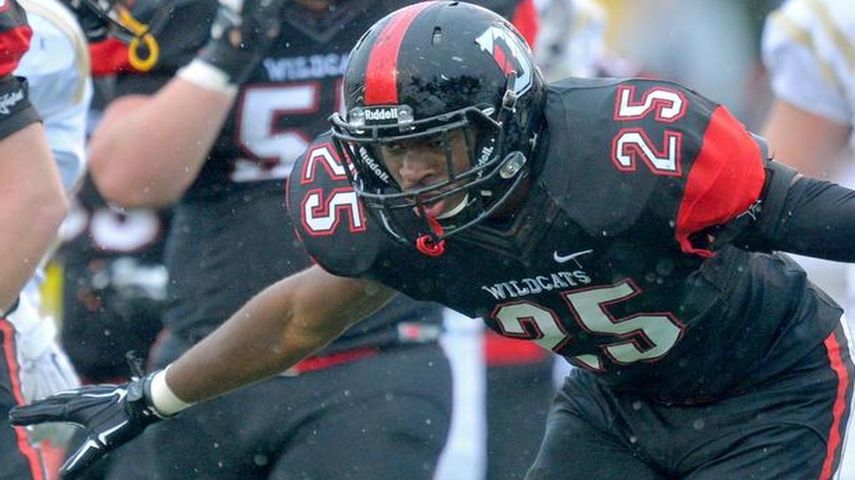 Davidson defensive lineman/linebacker Chris Woods (25) was named the defensive MVP of the CDFL FCS Senior Scout Bowl game, played Dec. 19 in Myrtle Beach, S.C.