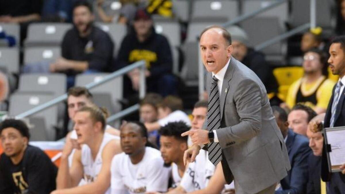 Appalachian State head coach Jim Fox yells to his Mountaineers during a game at Davidson in November. The Mountaineers beat Coastal Carolina 76-67 on Saturday in a regular-season finale.