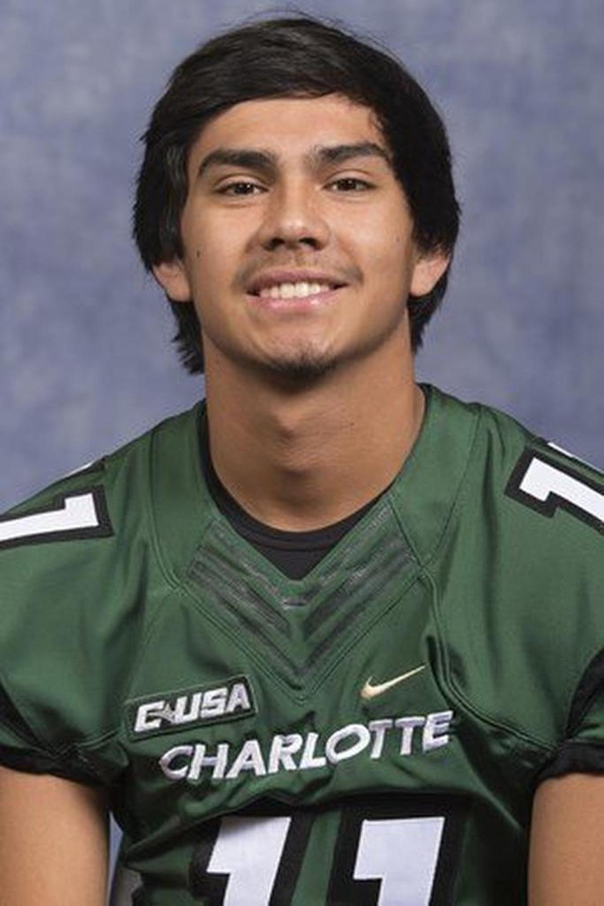 Charlotte 49ers freshman kicker Jonathan Cruz.