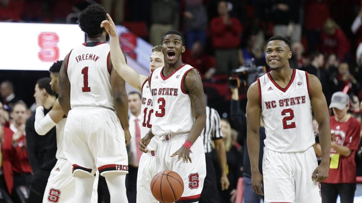 North Carolina State's Torin Dorn (2) and Lavar Batts Jr. (3) are two of four Charlotteans on the team, and they are in large part responsible for the Wolfpack’s current revival.