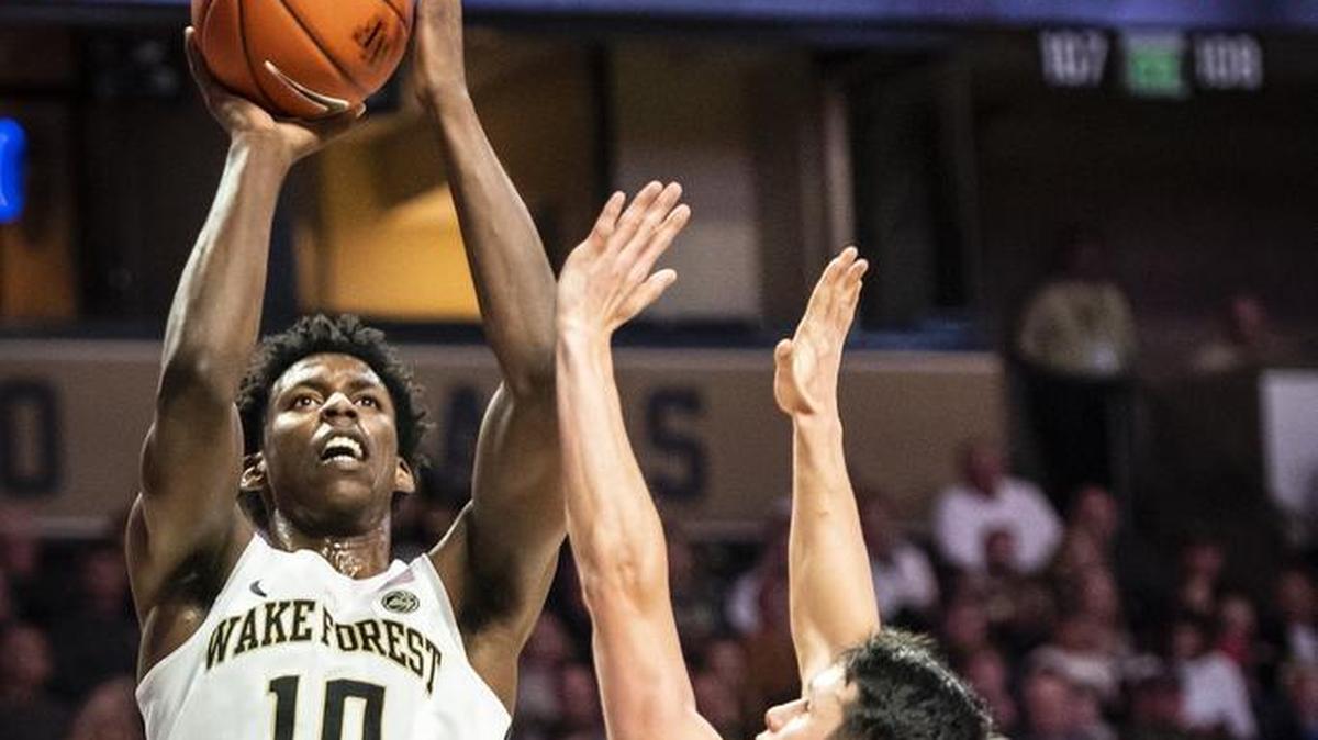 Wake Forest freshman forward Jaylen Hoard averages 14.3 points and 8.1 rebounds. Hoard and the Deacons will play host to Louisville on Wednesday.