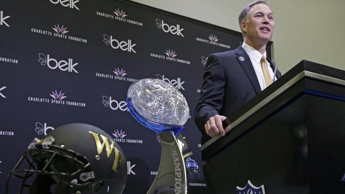 Wake Forest coach Dave Clawson said his team wanted to play in Charlotte, and now they’ll face Texas A&M in the Belk Bowl on Dec. 29.