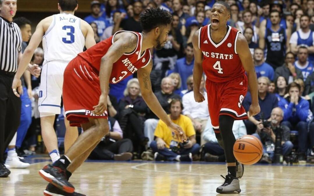 N.C. State's Dennis Smith Jr. (right) is projected to be selected No. 4 overall in one NBA mock draft released Thursday.