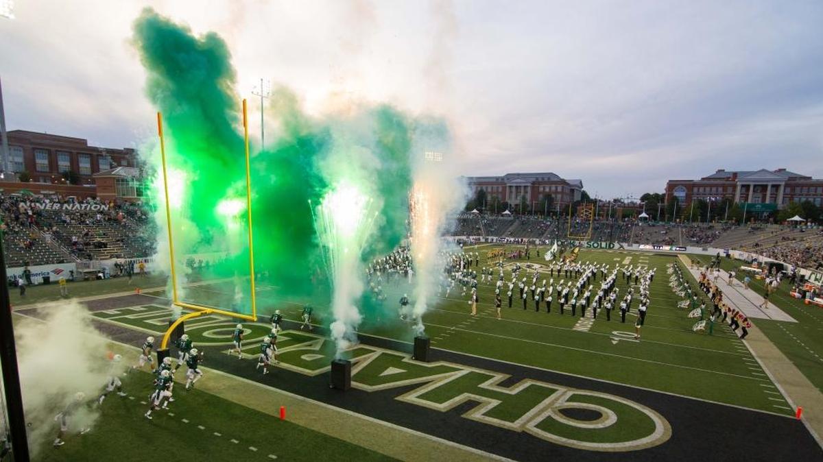 The Charlotte 49ers will play six of its 12 football games at Richardson Stadium in 2018, including their first three games, which will include Fordham, Appalachian State and Old Dominion.