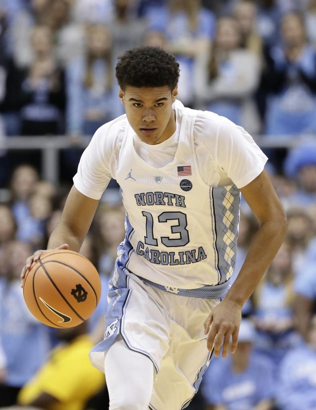 UNC coach Roy Williams finally started Cameron Johnson (13) against Boston College, and whether Williams continues to roll with his small lineup or not will likely determine the winner of Tuesday’s game against Clemson.