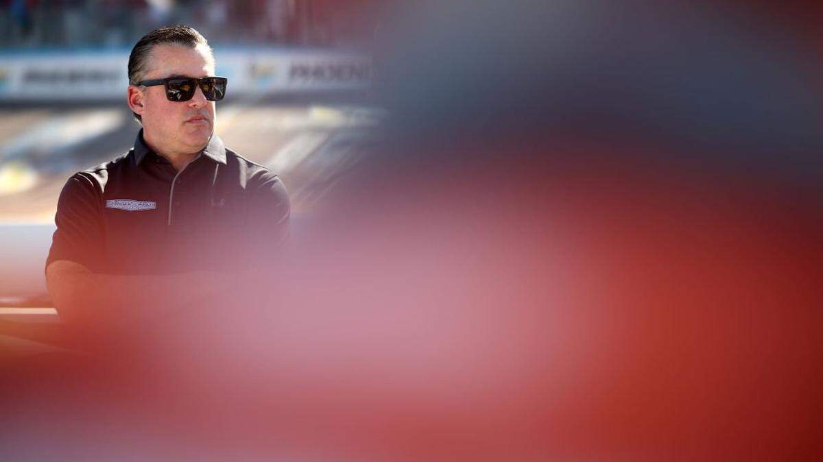AVONDALE, ARIZONA - NOVEMBER 04: Retired NASCAR Cup Series driver, Tony Stewart, co-owner of Stewart-Hass Racing looks on during qualifying for the NASCAR Cup Series Championship at Phoenix Raceway on November 04, 2023 in Avondale, Arizona. (Photo by Jared C. Tilton/Getty Images)