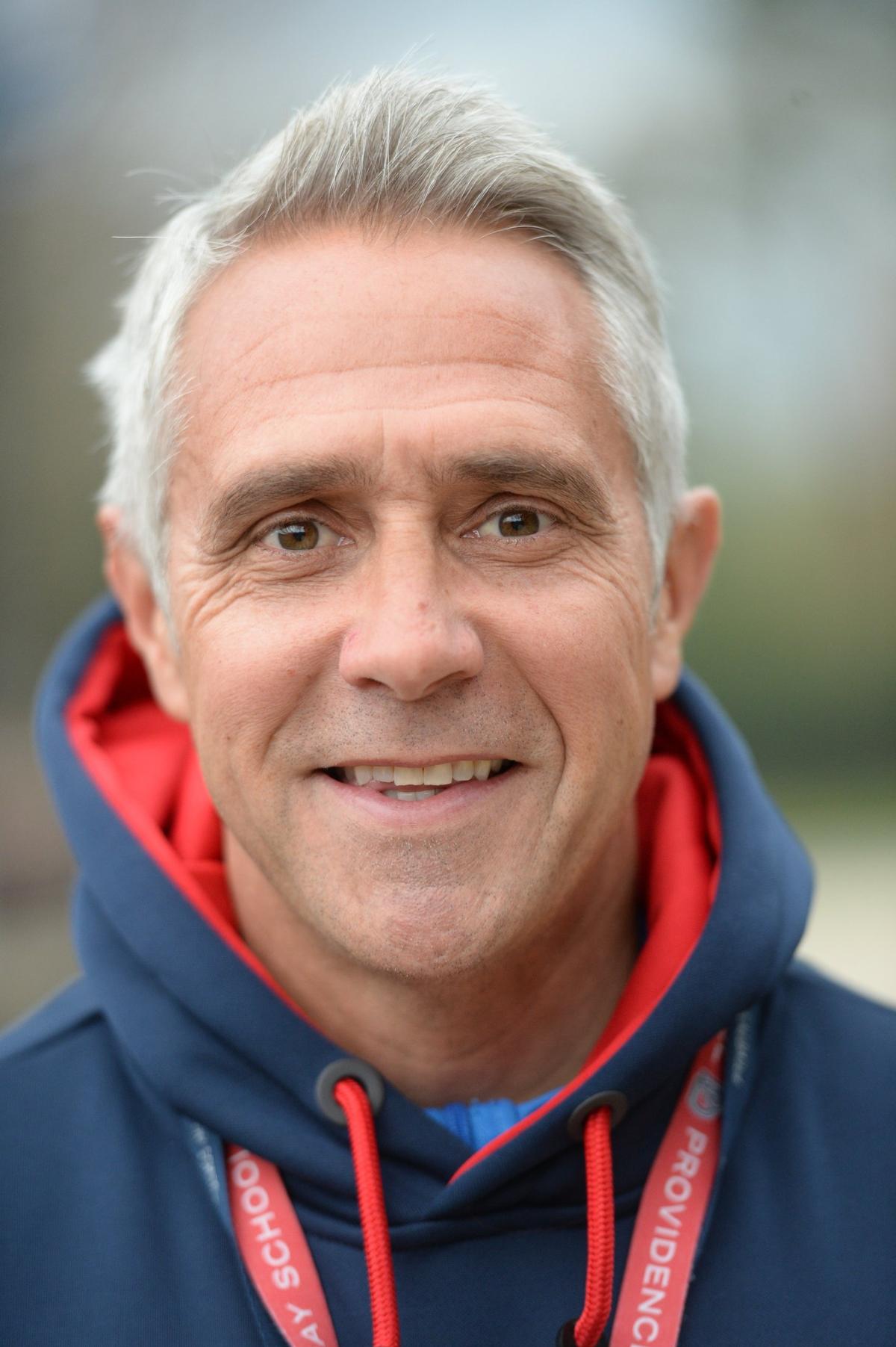 Dan Dudley, who has been Providence Day girl’s soccer coach for 13 years, was photographed on Monday, Mar. 24, 2025.