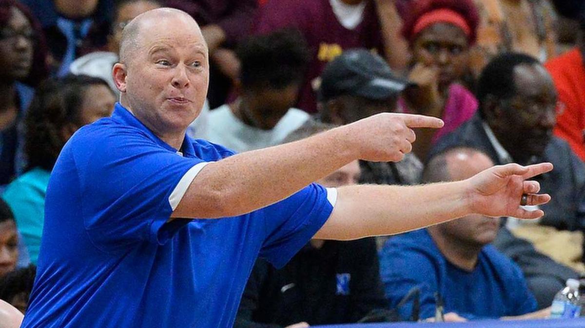 North Meck high's head coach Duane Lewis instructs his team from the sidelines during Wednesday night's game played at North Meck high school Jan. 27, 2016.