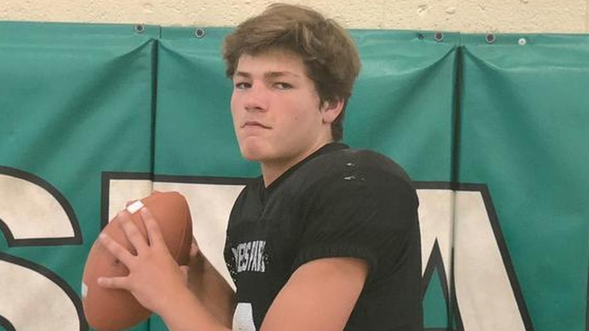 Myers Park sophomore quarterback Drake Maye played two quarters, completing 13-of-16 passes, including nine in a row, in the Mustangs’ 56-6 win against South Mecklenburg.