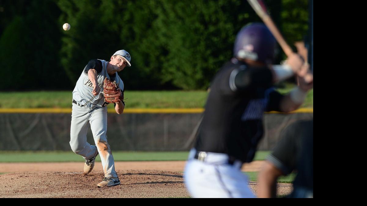 
Providence High pitcher Josh Hiatt, fires off a pitch during Tuesday's game played at Ardrey Kell high school April 21,2015. Providence can clinch the SoMeck 8 championship Thursday night
