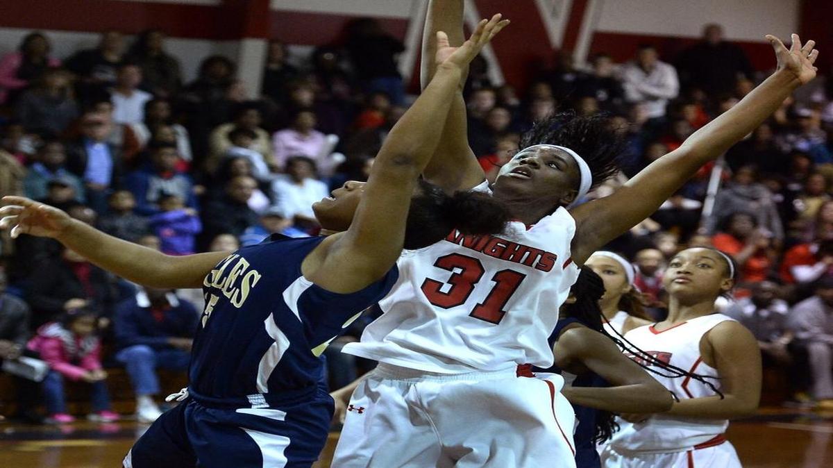 Northside Christian Academy's Eleah Parker (31) blocks a shot in a game against Concord First Assembly. Parker is an Observer player of the week.