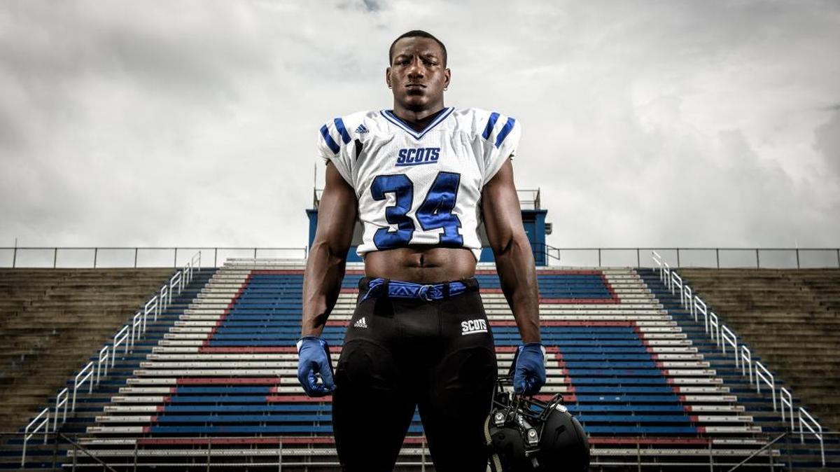 Scotland High football player Zamir White is rated the No. 1 running back prospect in the entire nation for the rising senior class. [Andrew Craft/The Fayetteville Observer]