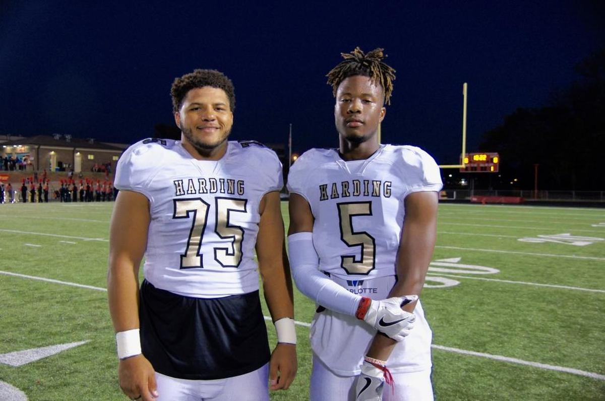 Harding’s two Shrine Bowl players -- lineman Jovaughn Gwyn and defensive back Malik Dunlap