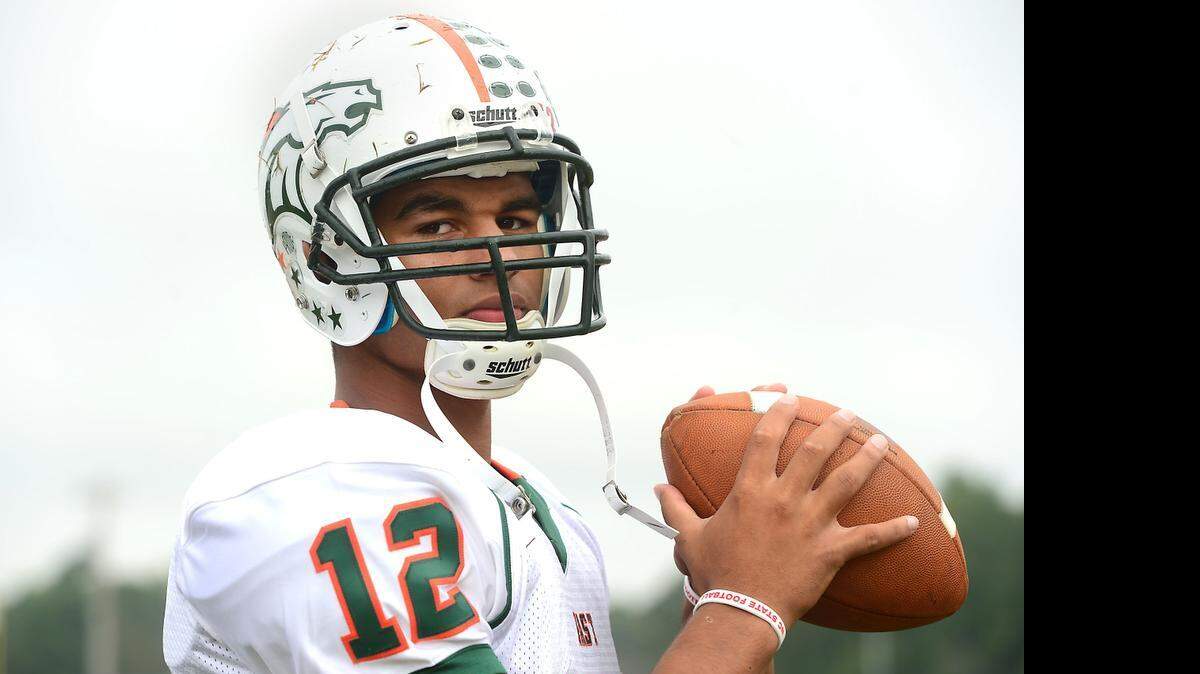 
Chazz Surratt at East Lincoln High School Tuesday, Sept. 30, 2014.
