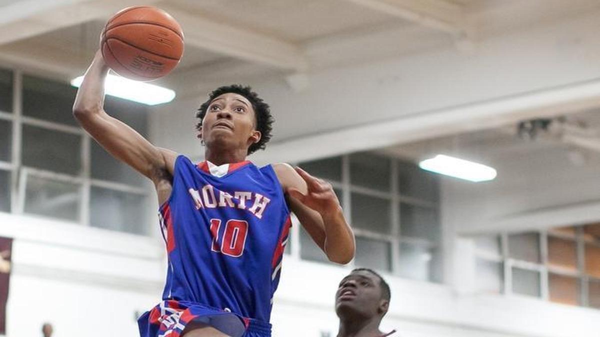 North Mecklenburg senior point guard Davion Mintz (10) is one of the area’s top 10 scorers and top 10 in assists. He has signed to Creighton. Photo by JASON E. MICZEK - Special to the Observer