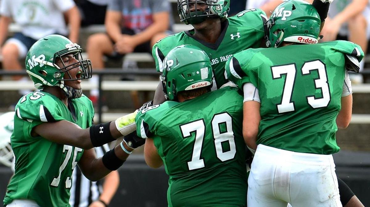 The football turnaround at Myers Park High has led to more Mustangs celebrations, like this one after Elijah Bowick’s touchdown reception against Charlotte Country Day on Aug. 20. The Mustangs, ranked 14th in the Observer’s Sweet 16 poll, will visit Providence on Friday. They will try to start the season 3-0 for the first time since 1997.