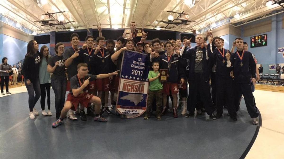 Piedmont High won its second NCHSAA dual team wrestling championship Saturday