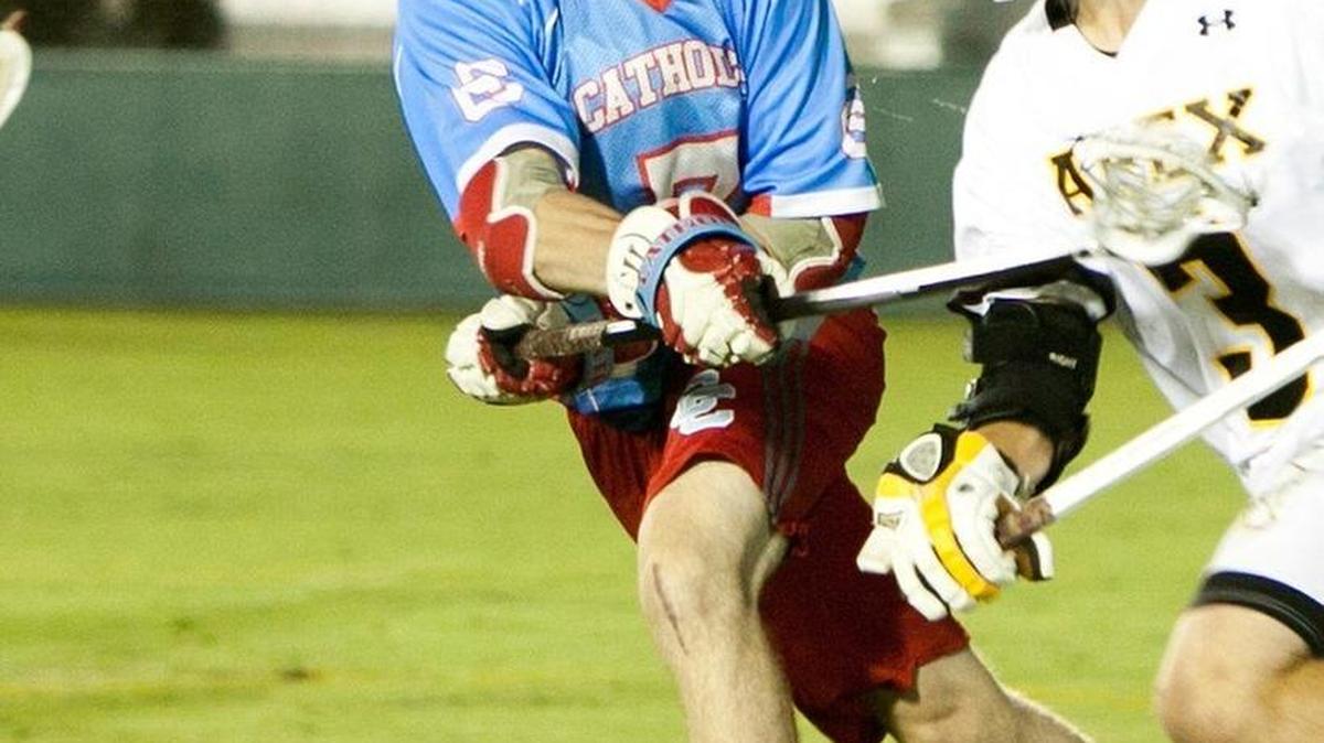Boys lacrosse action