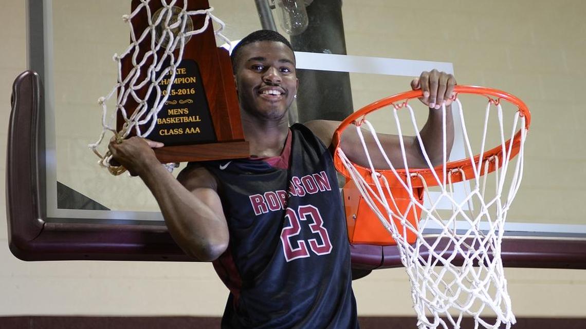 Concord Robinson's Lavar Batts Jr. is the top-ranked recruit in the NC basketball class of 2017. He's committed to VCU and returns for a senior season on a high. In his last high school game, he and his father, who is his high school coach, won a N.C. 3A state championship.