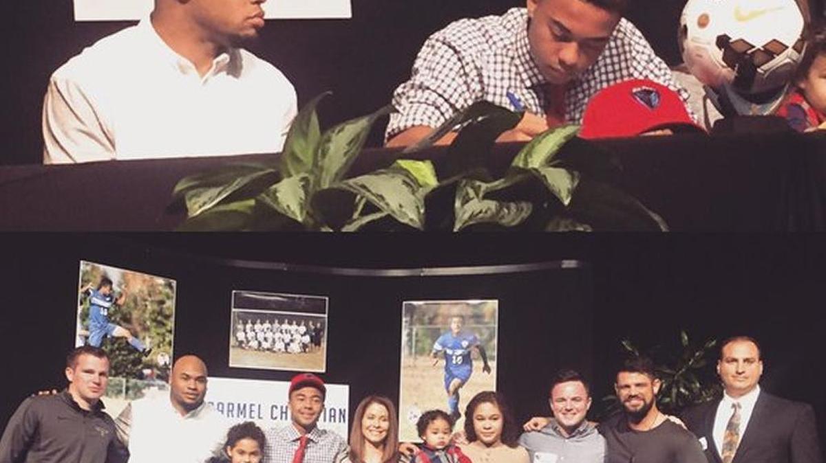 Former Panther Steve Smith’s son, Peyton, signs with DePaul for soccer