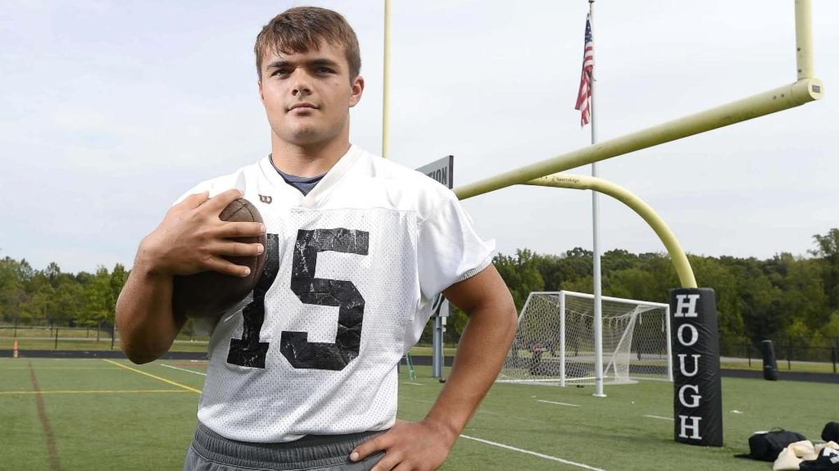 Hough running back Jarrett Nagy rushed for 140 yards and scored on a 63-yard touchdown run in the Huskies’ 24-23 overtime win at Ardrey Kell Friday night.