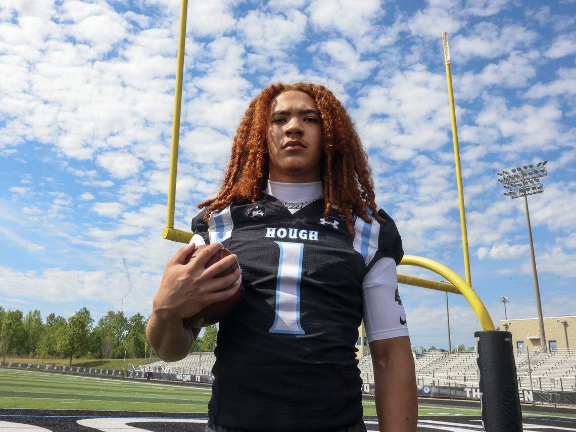 Hough High School varsity football quarterback Ethan Royal was the MVP of the state final.