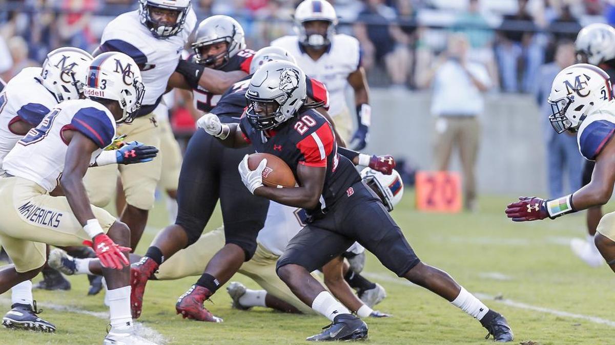 Butler’s Jamal Worthy (20) and the Bulldogs face N.C. 4AA power Richmond Senior at home Friday