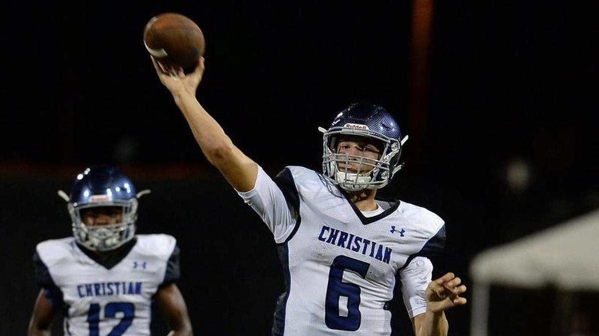 Charlotte Christian quarterback Garrett Shrader was named CISAA all-conference player of the year